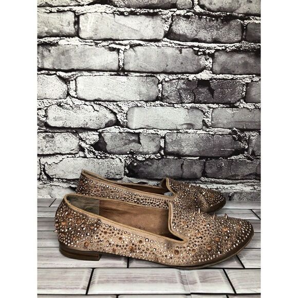 Sam Edelman Rose Gold Adena Spike Studs Fabric Ballet Flats Women Sz 8M US/39EU - Picture 2 of 16